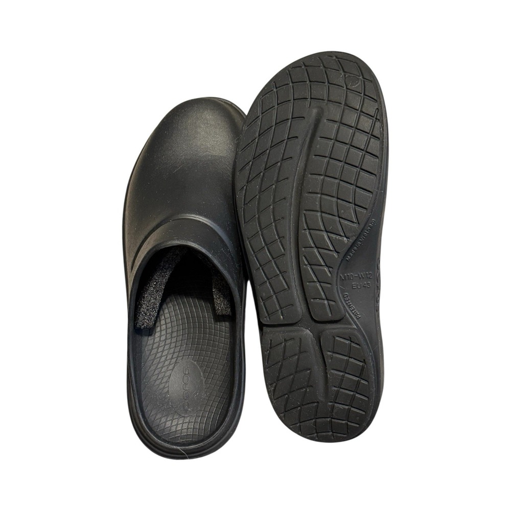 Oofos OOcloogs Black Clogs Recovery Shoes Slip Ons Mens Size 10/Womens 12 New - Picture 3 of 4